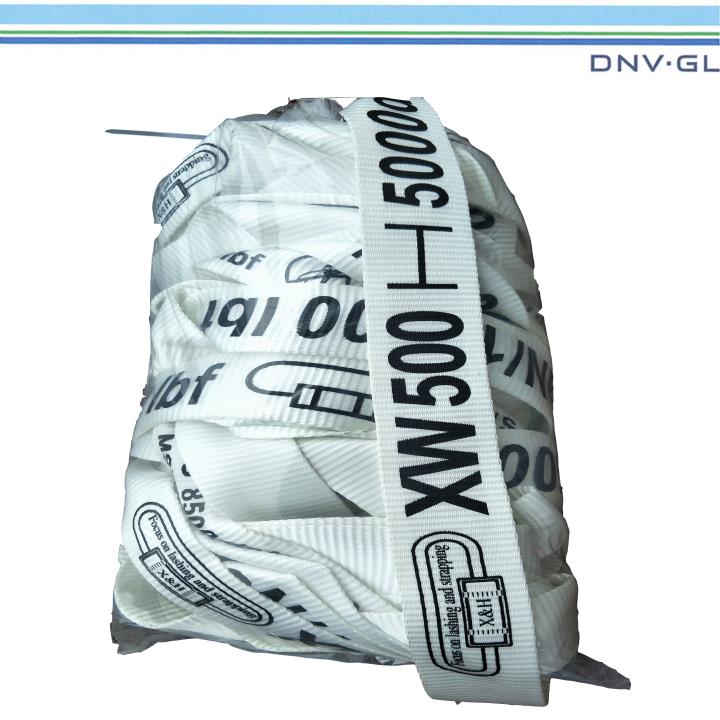 GL certificate 50mm 5000 daN Polyester Woven Lashing Strap